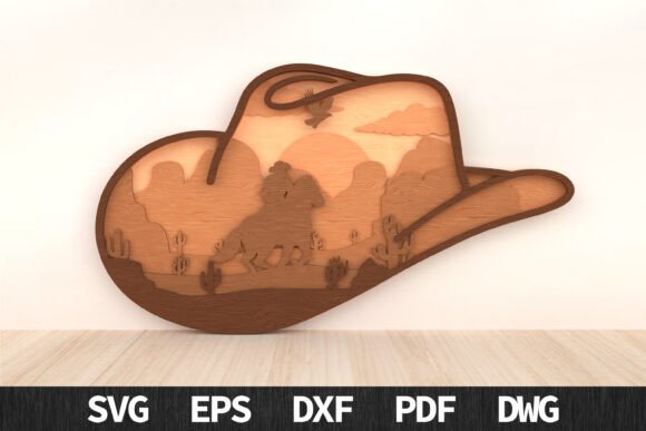 Download Cowboy Hat Western 3D Layered Art - Layered art Collection