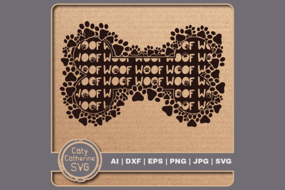 Download Woof Dog Bone Paw Print SVG - Dog Collection
