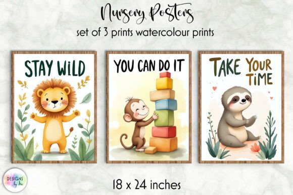Download Wild Animal Affirmation Poster Set - Wild animal Collection