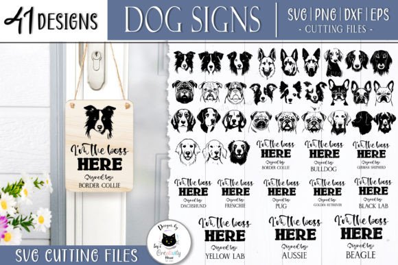 Download Dog Sign Bundle | Dog Breed SVG Files - Dog Collection