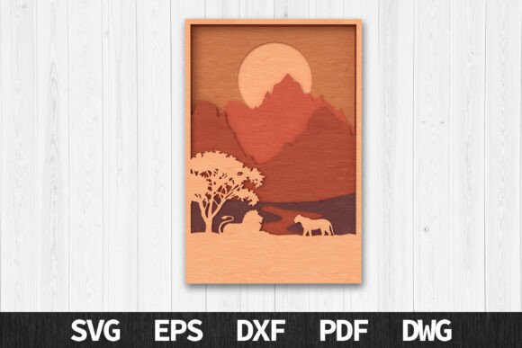 Download Savannah Sunset Layered Art - Layered art Collection