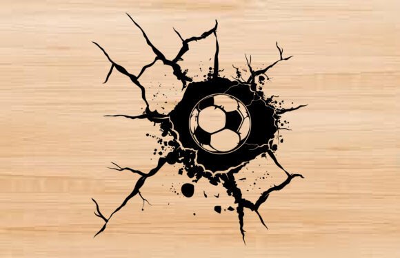 Download Sport Ball Breaking Wall Silhouette SVG - Premium Bundle