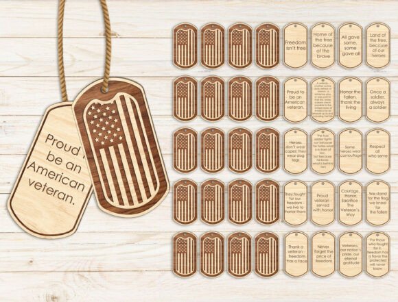 Download Veteran Dog Tag Proud Laser Custom SVG - Dog Collection