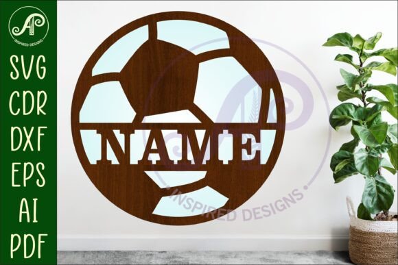 Download Soccer Ball Name Wall Art Sign, SVG - Premium Resources
