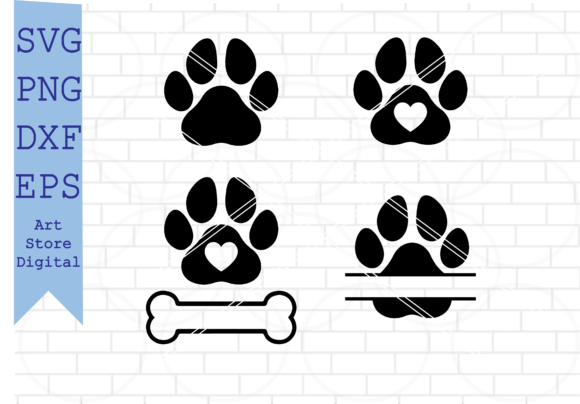 Download Dog Paw Svg, Dog Bone SVG, Paw Print SVG - Dog Collection