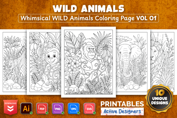 Download Wild Animal Coloring Pages – Vol 01 - Wild animal Collection