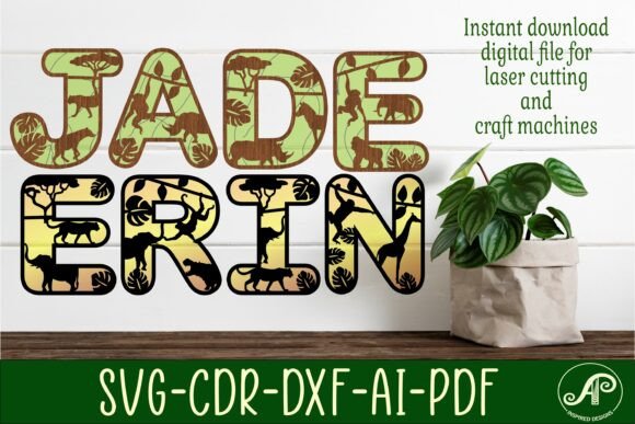 Download Wild Animal Alphabet Letter Set SVG - Wild animal Collection