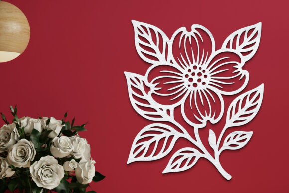 Download Dogwood Flower Wall Art Laser Cut SVG - Dog Collection